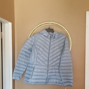32 Degrees Blue Puffer Jacket Lightweight Chevron Quilting